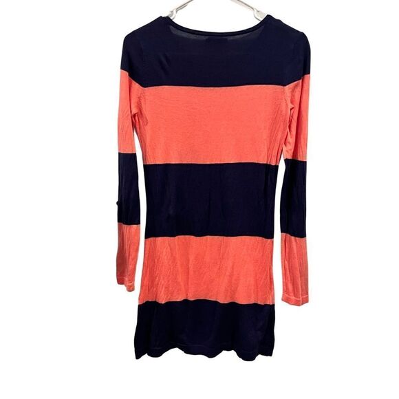 Tommy Bahama Striped coral/navy Tunic Sweater size S/p - Picture 1 of 6